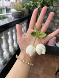 Handmade Crochet Tulip Charm – DIY Pastel Contrast Floral Keychain & Bag Accessory